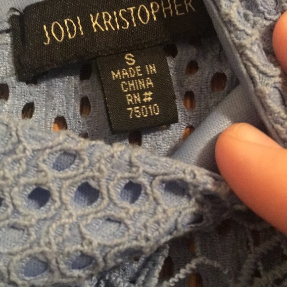 Jodi Kristipher Baby Blue Laced Dress - Picture 4 of 4